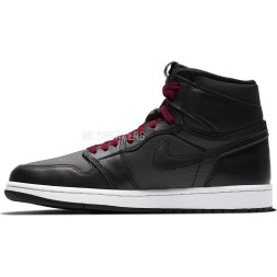 Nike Air Jordan 1 Retro High Black Satin Gym Red