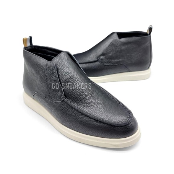 Мужские зимние ботинки Boss Winter Black Leather