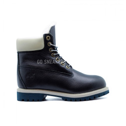 Женские ботинки с мехом Timberland Navy Leather