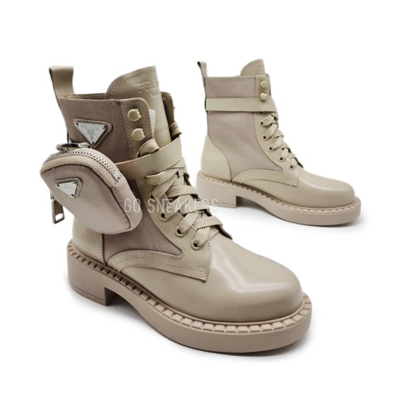 Унисекс кроссовки Prada Boots Leather Brown