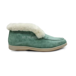 Loro Piana Low Winter Suede Green