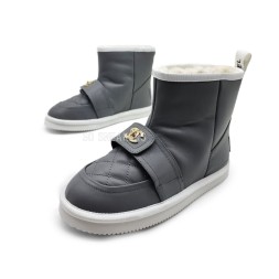Chanel Winter Boots Grey