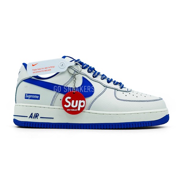 Унисекс кроссовки Nike Air Force 1 Supreme White Blue