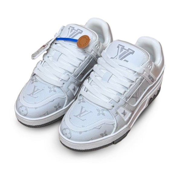 Женские кроссовки Louis Vuitton Trainer Maxi Skateboard Shoes Low-Top White