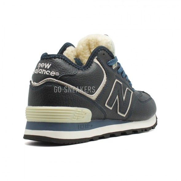 Женские кроссовки New Balance 574 High-top Navy Leather