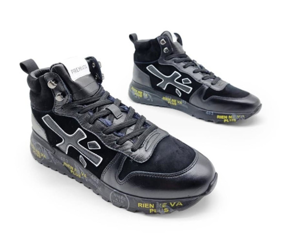 Унисекс кроссовки Premiata Mick Suede/Leather Black