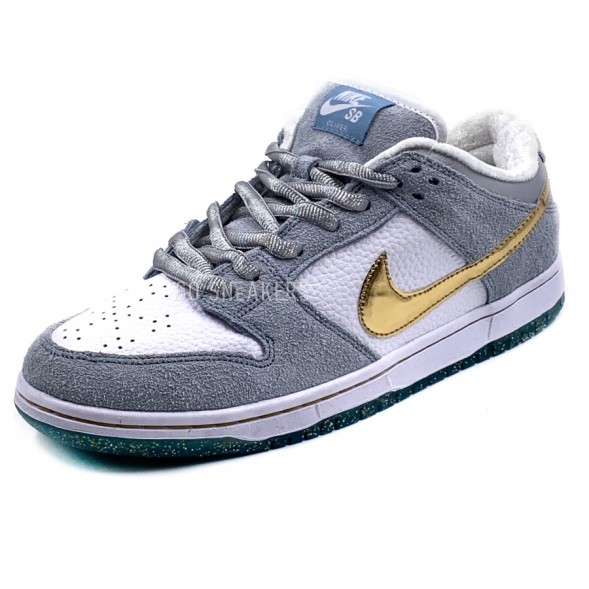 Мужские кроссовки Nike Dunk Low Grey&amp;amp;Gold