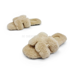 Hermes Flip-flops Wool Beige