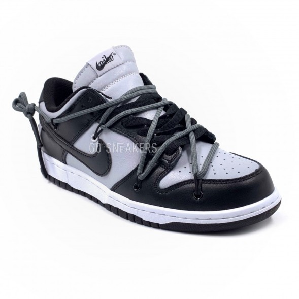 Мужские кроссовки Off-White x Nike Dunk Low Black Grey