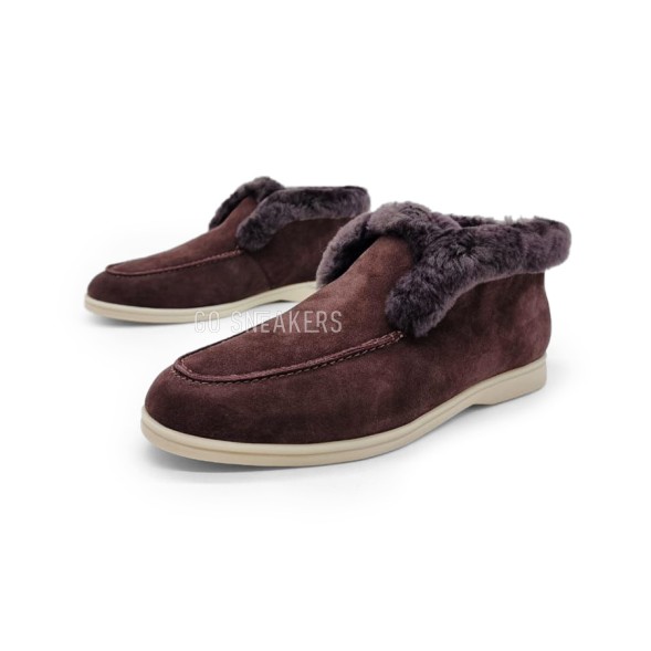 Унисекс ботинки Loro Piana Open Walk Dark Chocolate