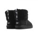 Женские мини угги Fluff Mini Quilted Logo Boot Black