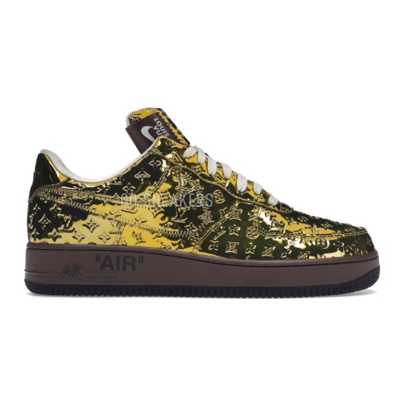 Унисекс кроссовки Nike Air Force 1 Low х Louis Vuitton Metallic Gold