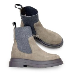 Brunello Cucinelli Suede Chelsea Boot Sand