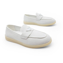 Prada Mocassins Suede White