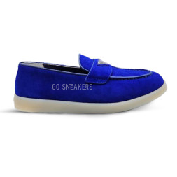 Prada Mocassins Suede Blue