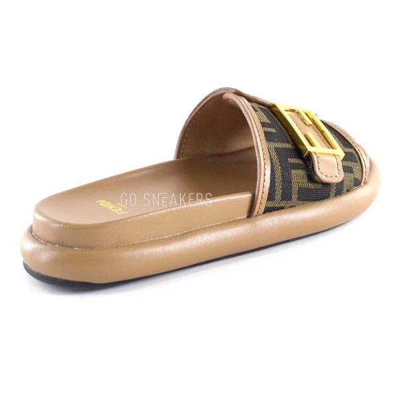 Женские шлёпанцы Fendi Slippers Brown
