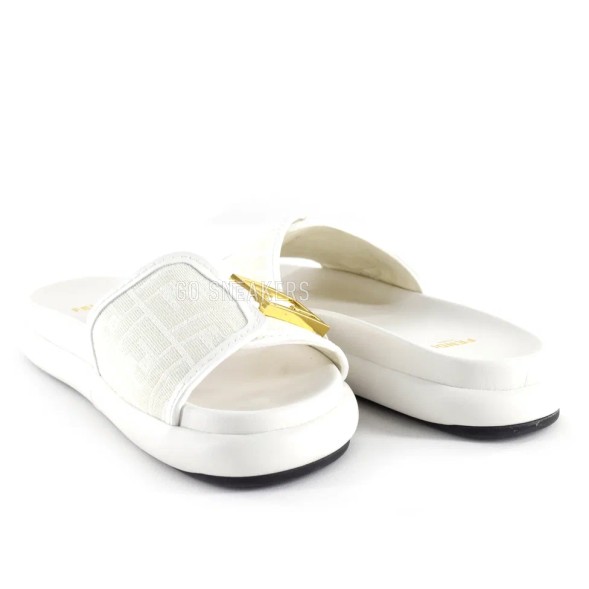 Унисекс шлёпанцы Fendi Slippers White