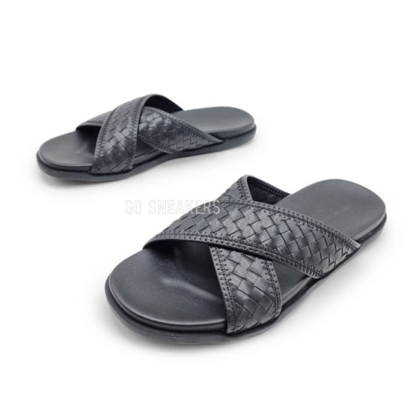 Мужские шлепки Bottega Veneta Flip-flops X Black