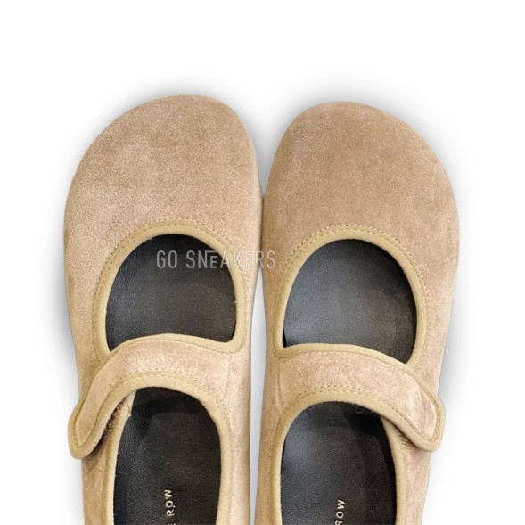 Женские балетки The Row Ballet Suede Light Beige