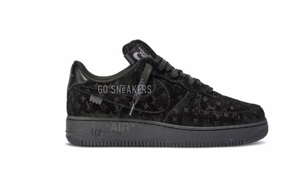 Унисекс кроссовки Louis Vuitton X Nike Air Force 1 Low Triple Black