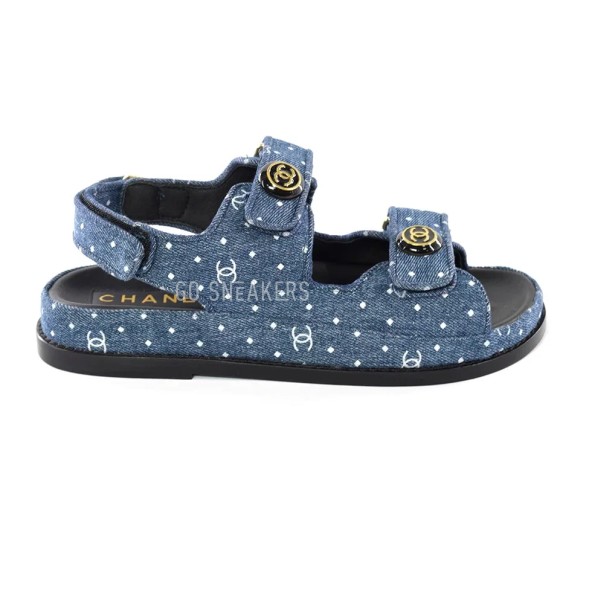 Женские босоножки Chanel Sandals Jeans Blue