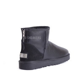 Mini Zip Metallic Black