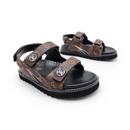 Louis Vuitton Leather Sandals Brown