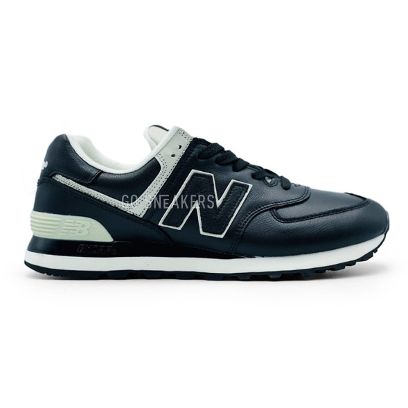 Унисекс кроссовки New Balance 574 Leather Black/White