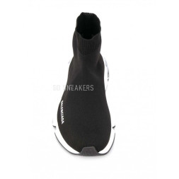 Balensiaga SPEED CLEAR SOLE SNEAKER IN BLACK/WHITE